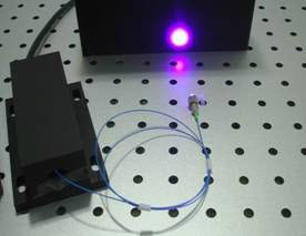 440nm/442nm 100mW 光纤耦合激光器 带电源 蓝色激光束